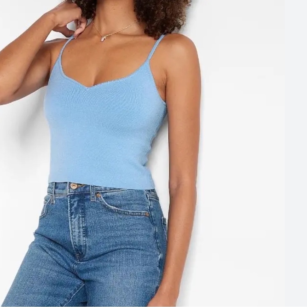 Express Sweetheart Cropped Sweater Cami